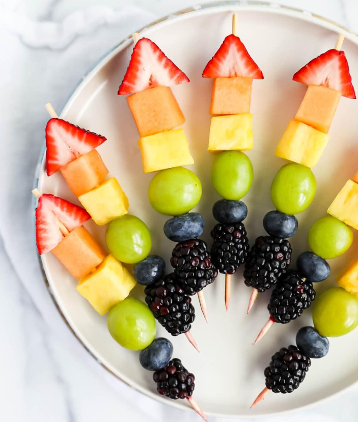 Taste the Rainbow: A Colorful and Healthy Delight – Rainbow Fruit Skewers with Honey-Lime Yogurt Dip Recipe