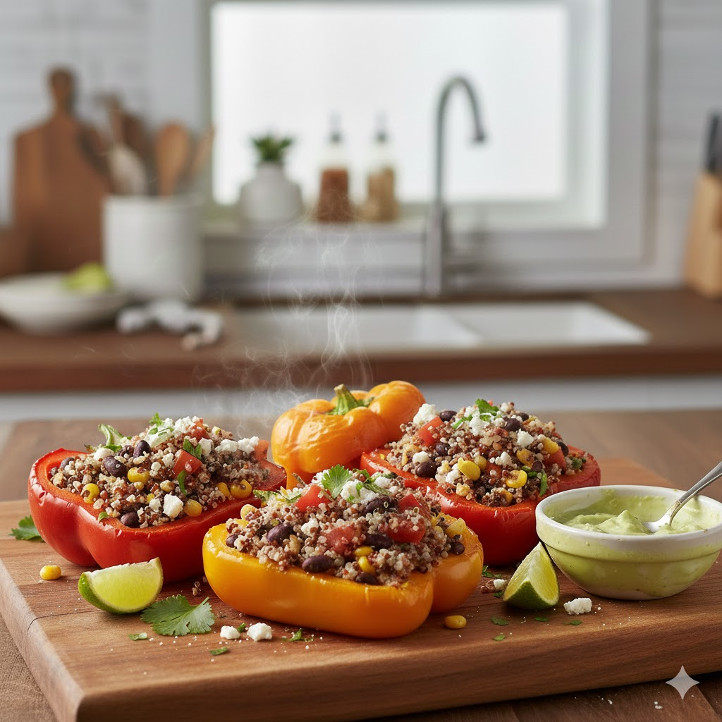 A Delicious Twist: Quinoa-Stuffed Bell Peppers Recipe